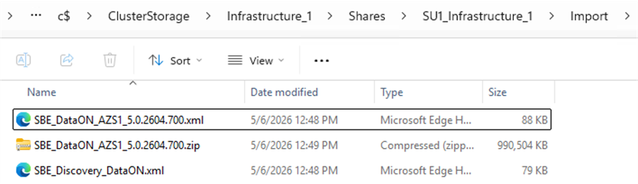 File Explorer showing the SBE package files selected for manual copy